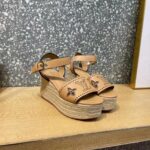 Louis Vuitton LV Women Starboard Wedge Sandal Perforated Calf Leather Rope Rubber - Image 2