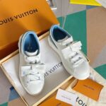 Louis Vuitton LV Women Time Out Sneaker Blue Calf Leather Rubber Outsole - Bild 5