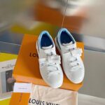 Louis Vuitton LV Women Time Out Sneaker Blue Calf Leather Rubber Outsole - Bild 8