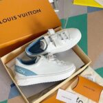 Louis Vuitton LV Women Time Out Sneaker Blue Calf Leather Rubber Outsole - Bild 6