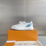 Louis Vuitton LV Women Time Out Sneaker Blue Calf Leather Rubber Outsole - Bild 2