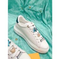 Louis Vuitton LV Women Time Out Sneaker Light Blue Smooth Calf Leather (7)