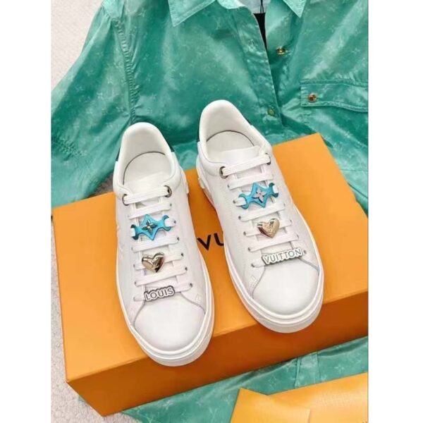 Louis Vuitton LV Women Time Out Sneaker Light Blue Smooth Calf Leather (2)