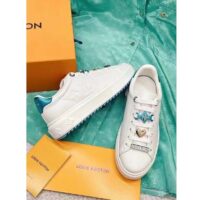 Louis Vuitton LV Women Time Out Sneaker Light Blue Smooth Calf Leather (7)