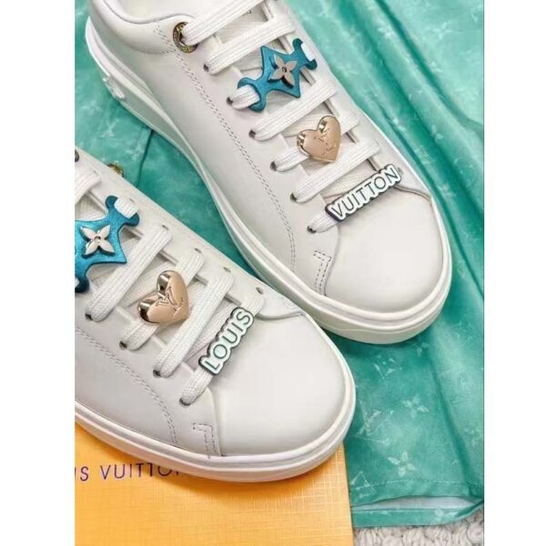 Louis Vuitton LV Women Time Out Sneaker Light Blue Smooth Calf Leather (9)