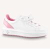Louis Vuitton LV Women Time Out Sneaker Pink Calf Leather Rubber Outsole