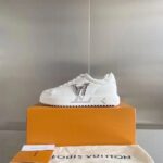 Louis Vuitton LV Women Time Out Sneaker Silver Calf Leather Strass - immagine 3
