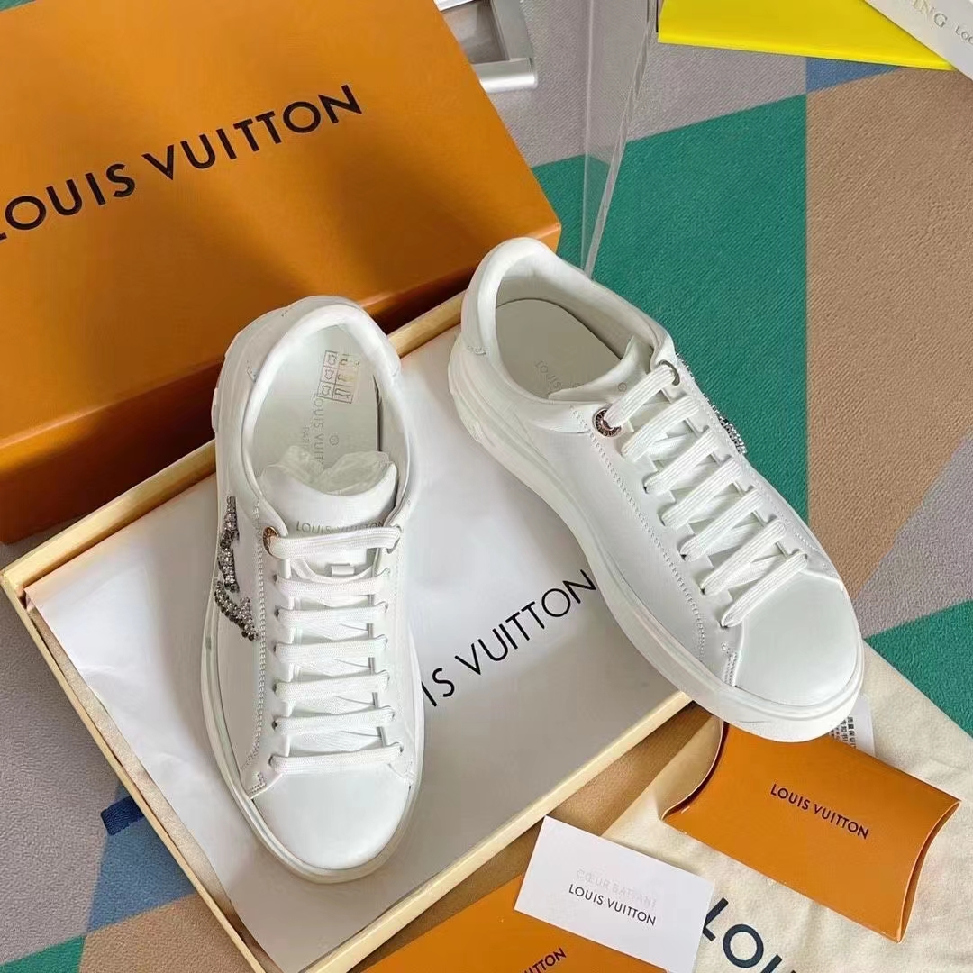 Louis Vuitton Time Out Sneakers Women 38 1/2 - LVLENKA Luxury