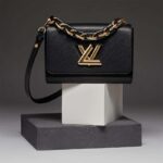 Louis Vuitton LV Women Twist MM Handbag Black Epi Grained Cowhide Leather - Image 8