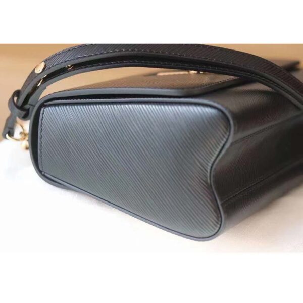 Louis Vuitton LV Women Twist MM Handbag Black Epi Grained Cowhide Leather (12)