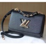 Louis Vuitton LV Women Twist MM Handbag Black Epi Grained Cowhide Leather - Image 2