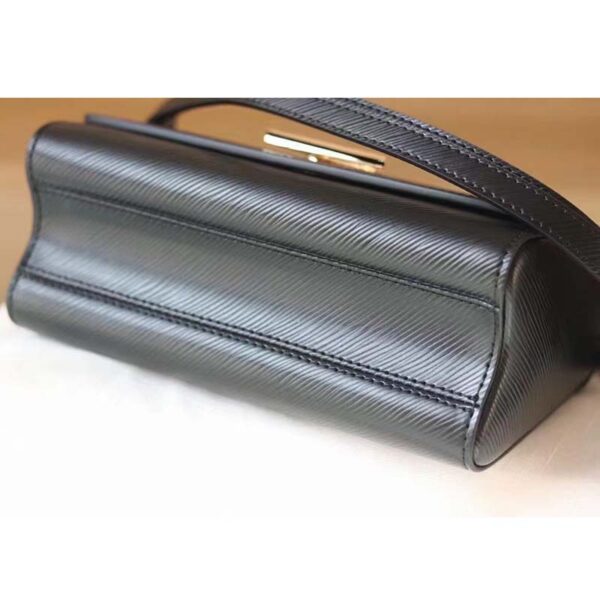 Louis Vuitton LV Women Twist MM Handbag Black Epi Grained Cowhide Leather (3)