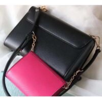 Louis Vuitton LV Women Twist MM Handbag Black Fuchsia Epi Grained Cowhide Leather (1)