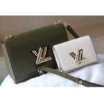 Louis Vuitton LV Women Twist MM Handbag Green White Epi Grained Cowhide Leather - Image 2