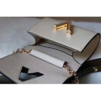 Louis Vuitton LV Women Twist MM Handbag Green White Epi Grained Cowhide Leather (9)