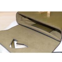 Louis Vuitton LV Women Twist MM Handbag Green White Epi Grained Cowhide Leather (9)