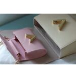 Louis Vuitton LV Women Twist PM Handbag Taupe Brown Pink Epi Grained Cowhide - Image 8