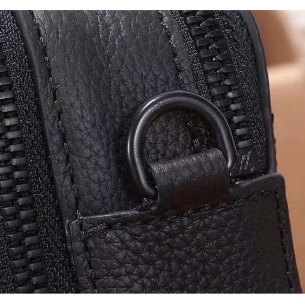 Louis Vuitton Unisex LV Alpha Wearable Wallet Black Grained Calf Leather (11)