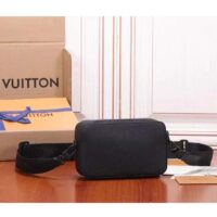Louis Vuitton Unisex LV Alpha Wearable Wallet Black Grained Calf Leather (14)