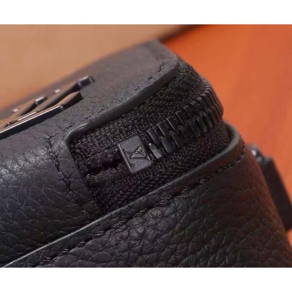Louis Vuitton Unisex LV Alpha Wearable Wallet Black Grained Calf Leather (2)