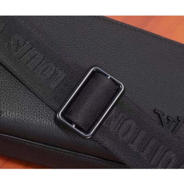 Louis Vuitton Unisex LV Alpha Wearable Wallet Black Grained Calf Leather (3)
