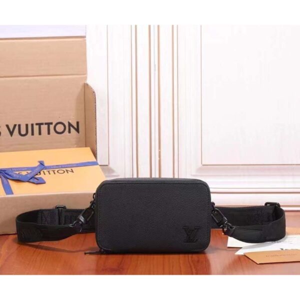 Louis Vuitton Unisex LV Alpha Wearable Wallet Black Grained Calf Leather (6)
