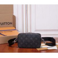 Louis Vuitton Unisex LV Alpha Wearable Wallet Monogram Eclipse Coated Canvas Textile (9)