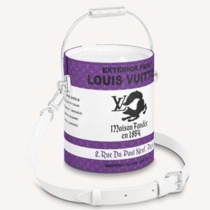 Louis Vuitton Unisex LV Paint Can Purple Coated Canvas Cowhide Leather