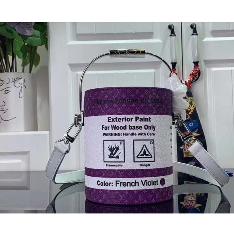 Louis Vuitton - LV Paint Gallon Can / Leather Bucket Bag (Purple) – eluXive