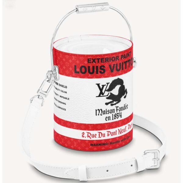Louis Vuitton Unisex LV Paint Can Red Coated Canvas Cowhide Leather (5)