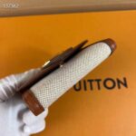 Louis Vuitton Unisex LV Pont 9 Compact Wallet Natural Tan Canvas Cowhide Leather - immagine 6