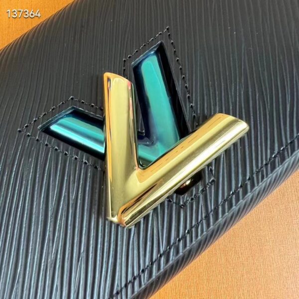 Louis Vuitton Unisex Twist Wallet Black Gold Epi Grained Cowhide Leather (4)