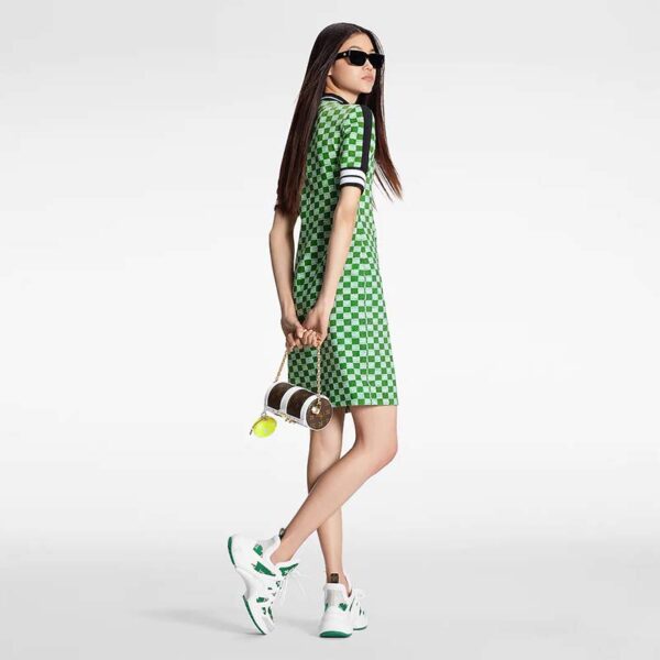 Louis Vuitton Women LV Archlight Sneaker Green Monogram Velvet Oversized Rubber Outsole (12)