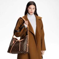 Louis Vuitton Women LV CarryAll MM Handbag Brown Monogram Coated Canvas (2)