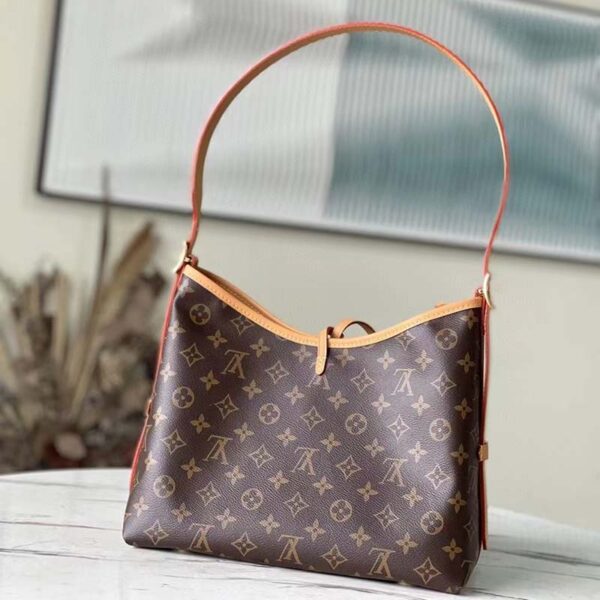 Louis Vuitton Women LV CarryAll PM Handbag Brown Monogram Coated Canvas (2)