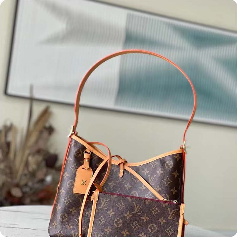 CarryAll PM Bag - Luxury Monogram Canvas Brown