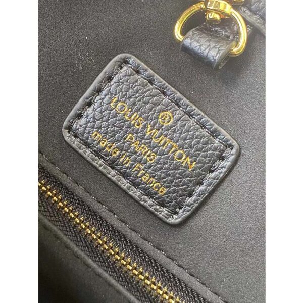 Louis Vuitton Women LV Neverfull MM Carryall Tote Bag Black Printed Embossed Grained Cowhide (5)