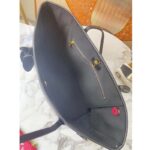 Louis Vuitton Women LV Neverfull MM Carryall Tote Bag Black Printed Embossed Grained Cowhide – Bild 5