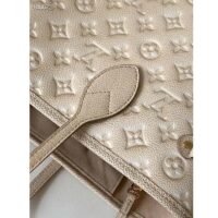 Louis Vuitton Women LV Neverfull MM Carryall Tote Beige Sprayed Embossed Grained Cowhide (10)