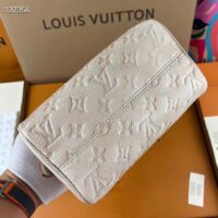 Louis Vuitton Women LV Speedy Bandouliere 20 Bag Beige Embossed Grained Cowhide Leather (9)