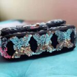 Chanel Women CC Classic Handbag Embroidered Velvet Sequins Silver-Tone Metal Black Silver - Bild 7