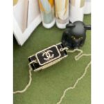 Chanel Women CC Evening Bag Lambskin Plexi Gold-Tone Metal Black White - immagine 10