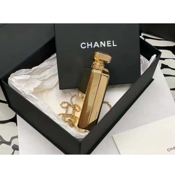 Chanel Women CC Evening Bag Metal Gold (6)