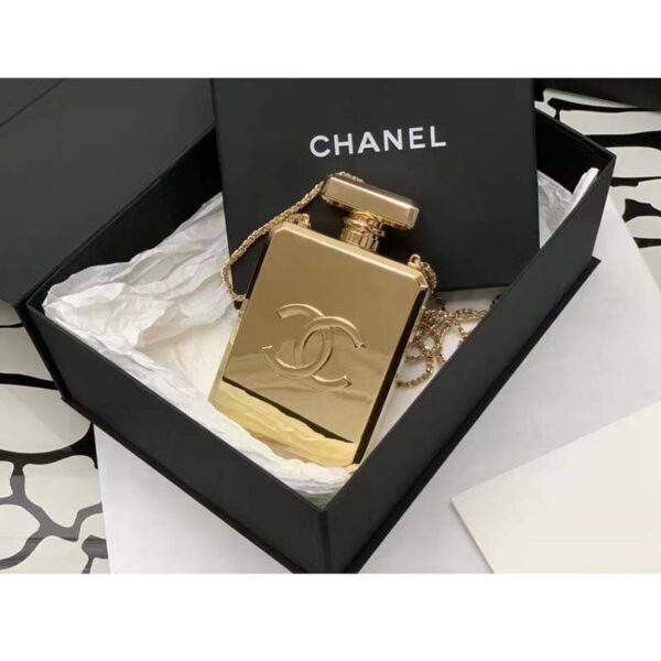 Chanel Women CC Evening Bag Metal Gold (8)