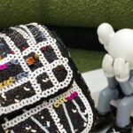 Chanel Women CC Only 1 Bag Set Of 4 Minis Bags Black Lambskin Sequins Glass Pearls - Bild 11