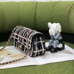 Chanel Women CC Only 1 Bag Set Of 4 Minis Bags Black Lambskin Sequins Glass Pearls - Bild 7