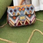 Chanel Women CC Only 1 Bag Set Of 4 Minis Bags Blue Lambskin Sequins Glass Pearls - immagine 2