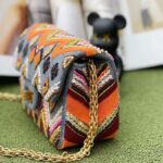 Chanel Women CC Only 1 Bag Set Of 4 Minis Bags Blue Lambskin Sequins Glass Pearls - immagine 7