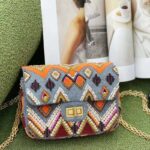 Chanel Women CC Only 1 Bag Set Of 4 Minis Bags Blue Lambskin Sequins Glass Pearls - immagine 3