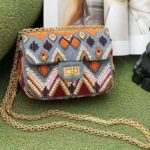 Chanel Women CC Only 1 Bag Set Of 4 Minis Bags Blue Lambskin Sequins Glass Pearls - immagine 4